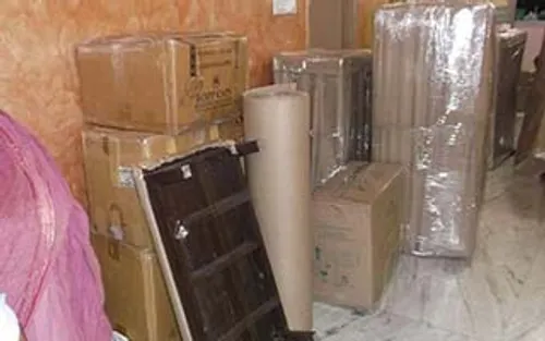 Packing household items for moving